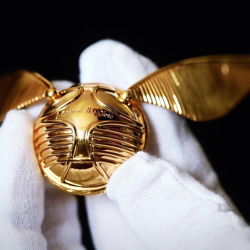 Goldene Flügel-Orb-Ringbox – Luxuriöse bewegliche Schmuckschatulle