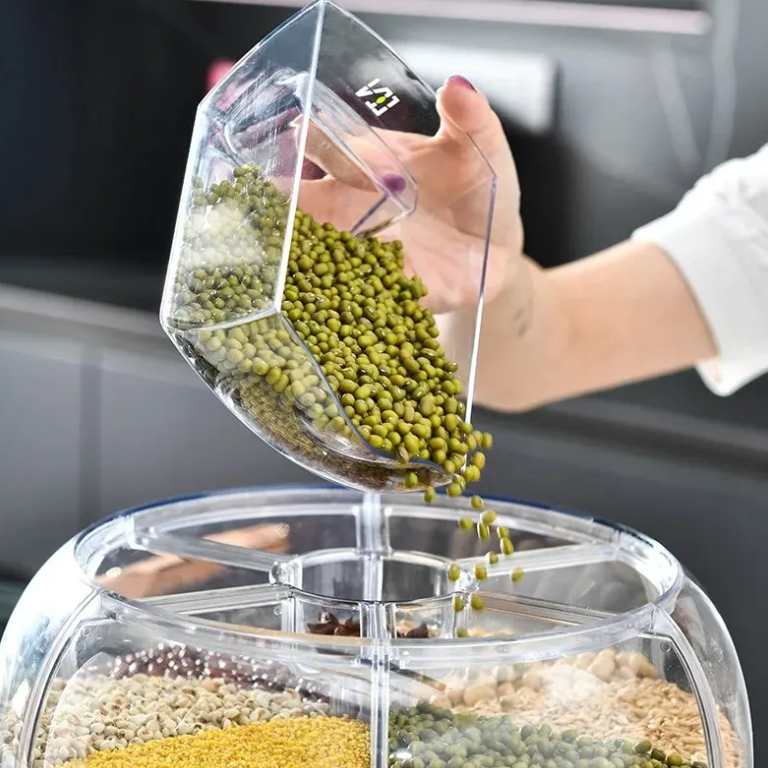 360° Rotierender Getreidespender für eine organisierte Küche