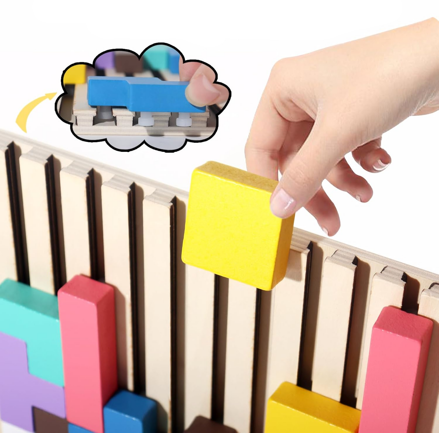 Kinder Holz Tetris Puzzle – Lehrreich und Kreativ
