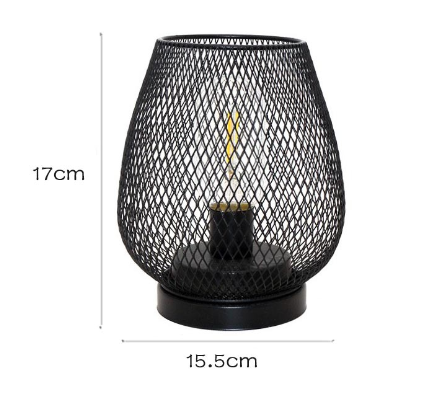 RusticMesh Tischlampen-Set – Industrieller Stil und Stimmungsvolle Beleuchtung
