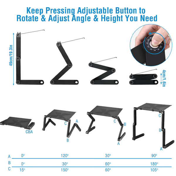 Ergonomischer verstellbarer Laptopständer – Leicht und multifunktional