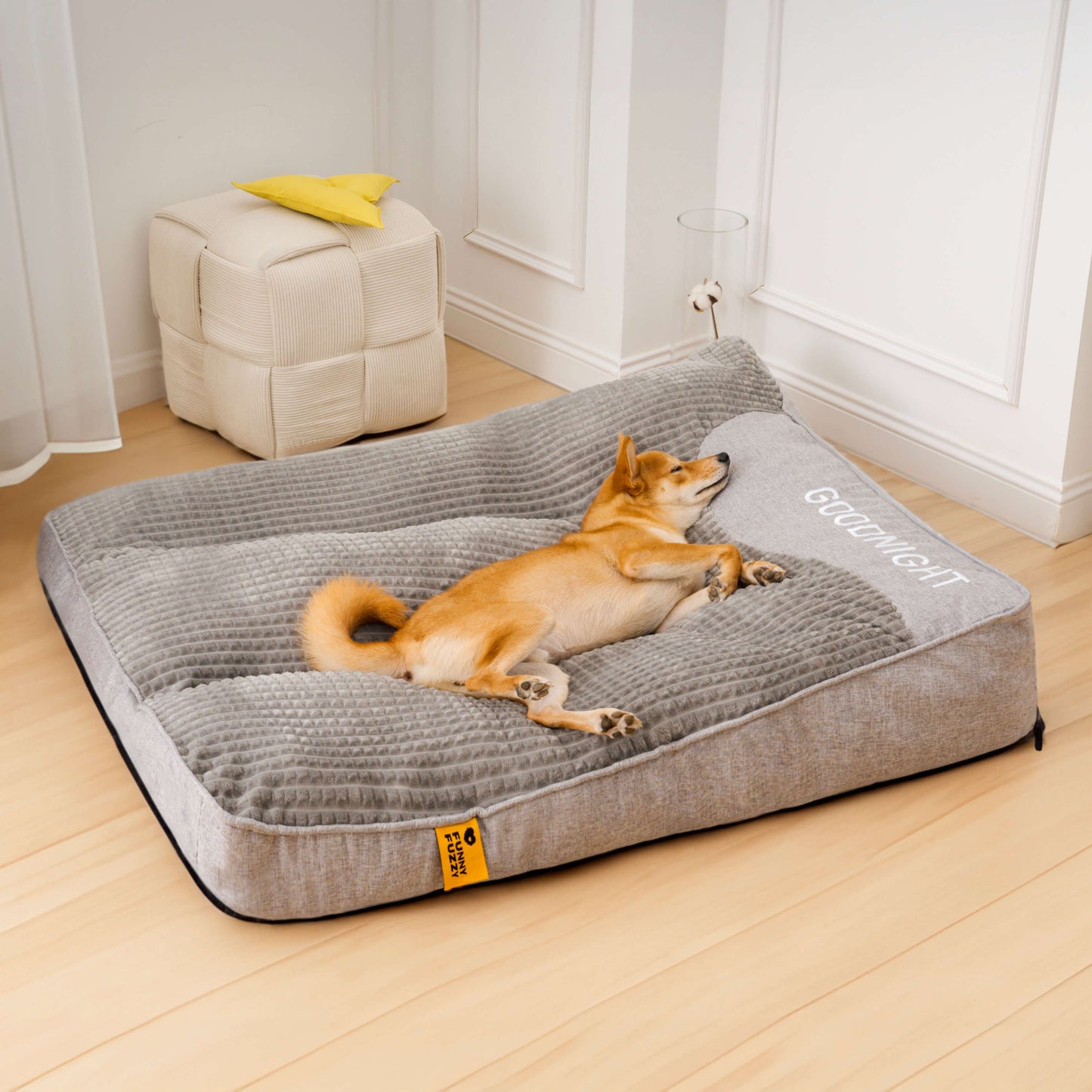Orthopädisches Hundebett mit Kopfkissen – Luxus und Komfort