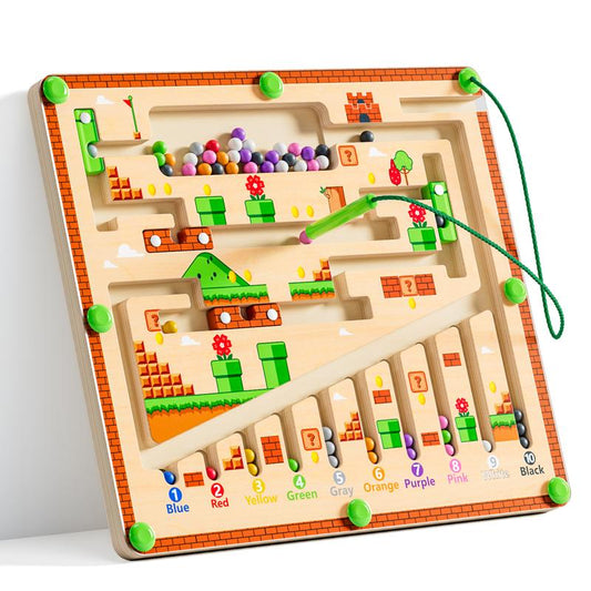 Magnetisches Kugellabyrinth-Spiel - Farbenfroher Spaß für Kinder