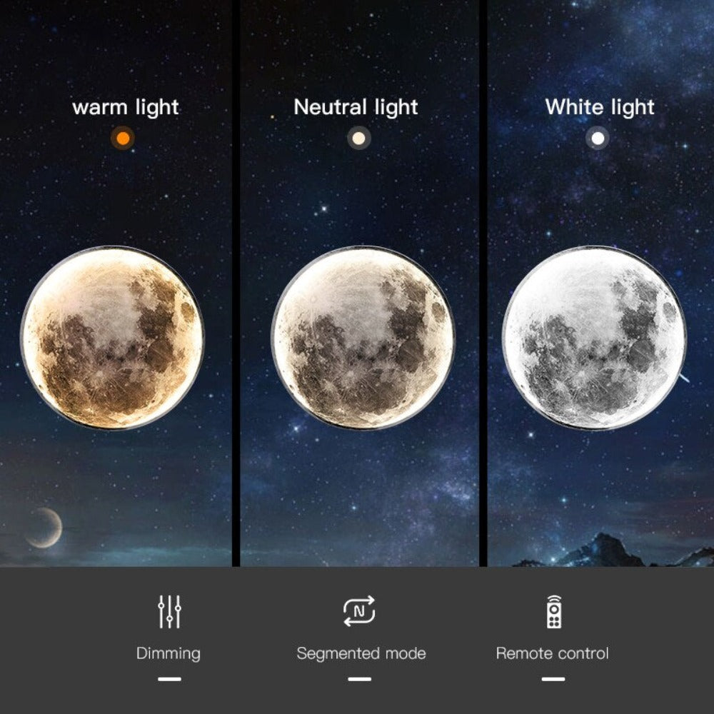 Luna 3D Deckenlampe – Magische Atmosphäre und warmes Licht