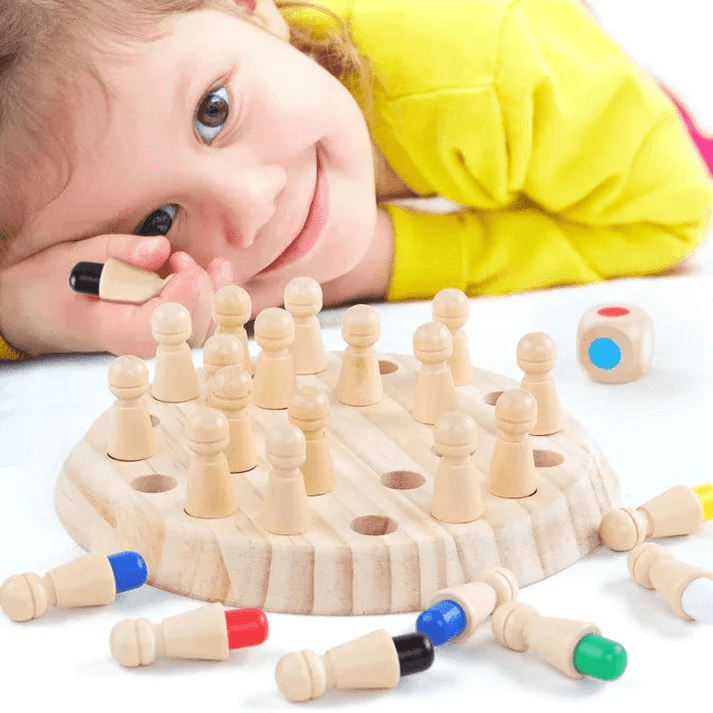 Memory-Schach Holzspiel - Fördert Konzentration und Gedächtnis