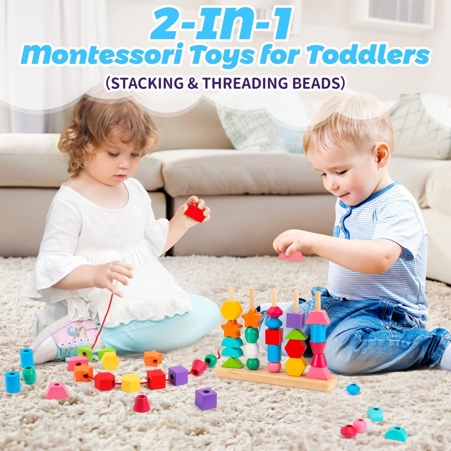 Kreative Stapelbausteine Set – Montessori-Spielzeug für Kinder