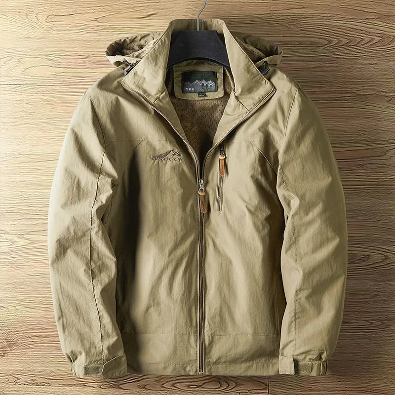 Herren Outdoor Jacke mit Kapuze – Wasserdicht und Komfortabel