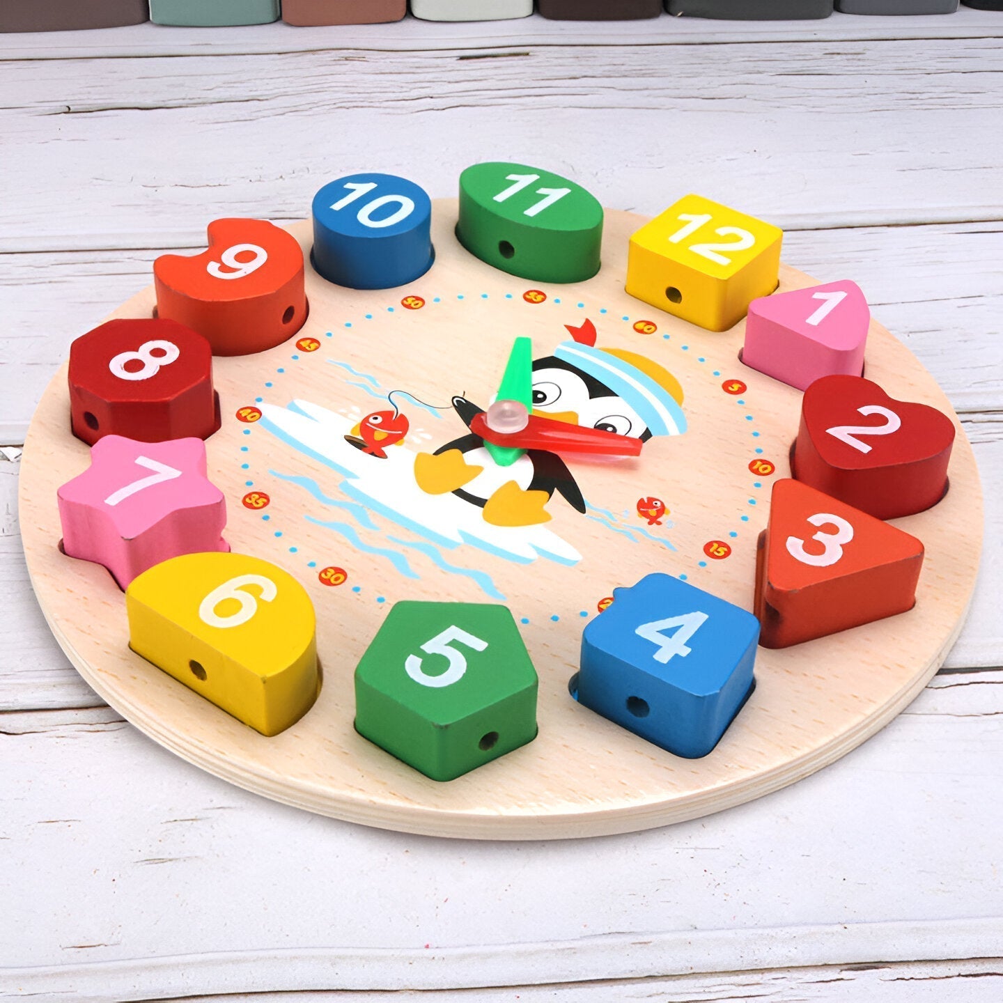 TijdLeraar – Holz Uhr für Lehrreichen Spielspaß