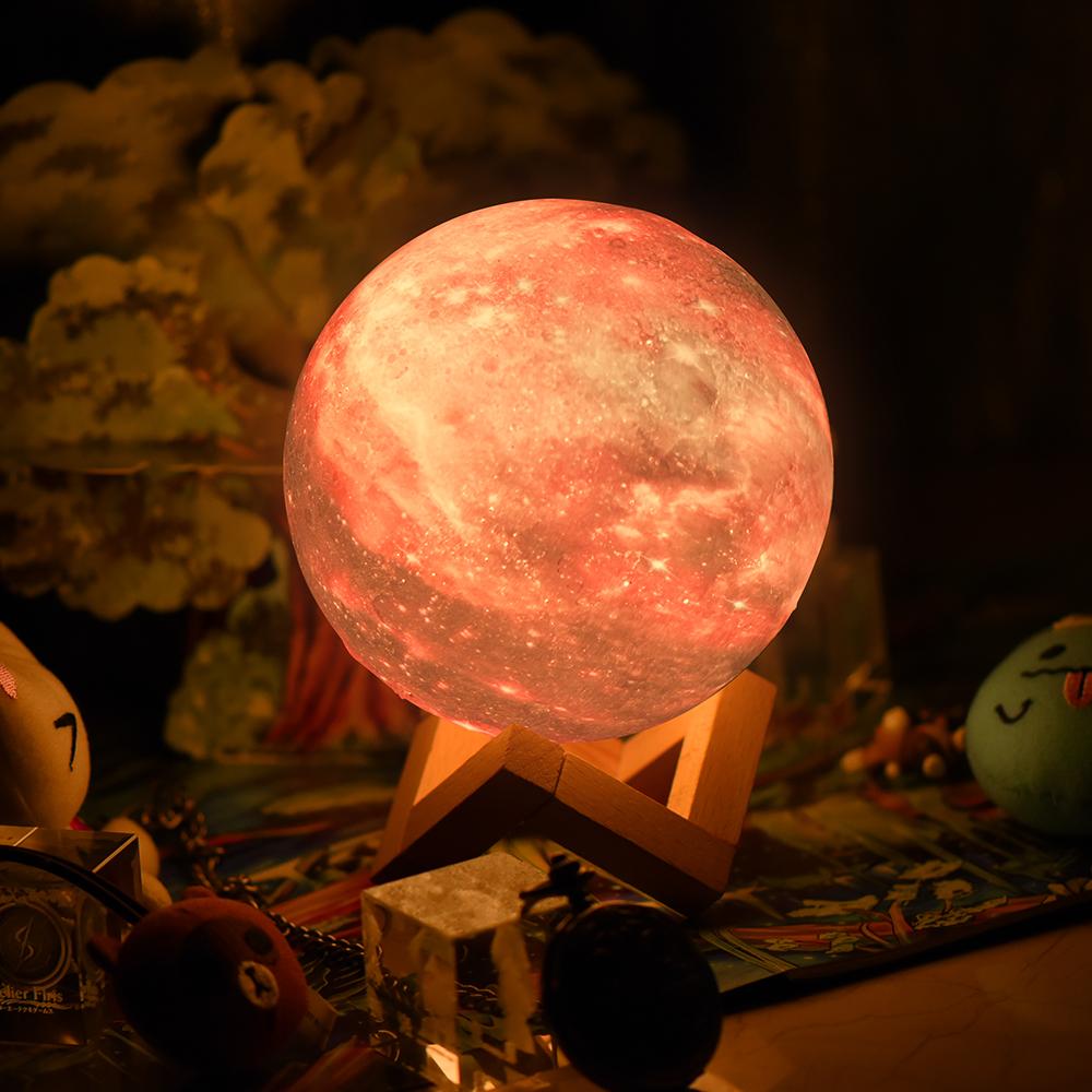 3D Mondlampe mit Farbenmagie – Stimmungsvolles Licht für jeden Raum