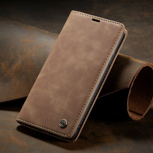 iPhone Leder Flipcase – Magnetisch & Funktional