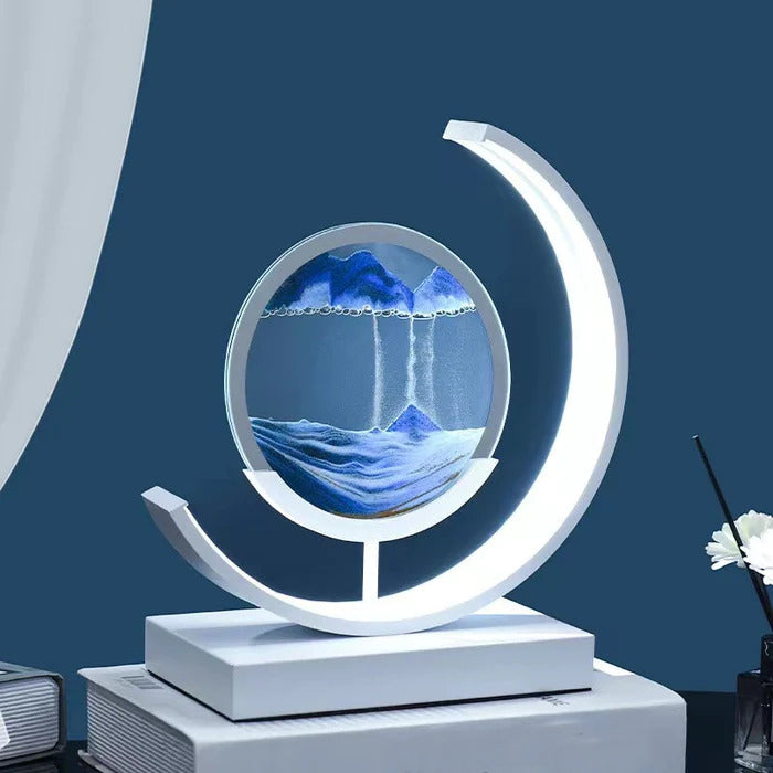SandLight 3D Sandtischlampe – Entspannendes Design mit Bewegtem Sand