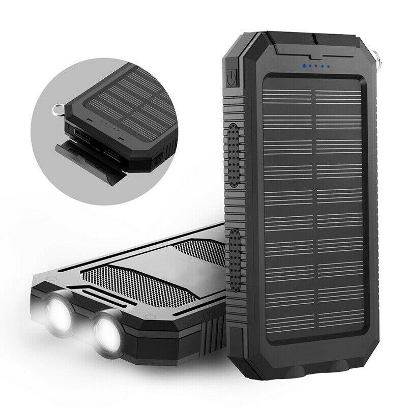 50000mAh Solarenergie Powerbank – Wasserdicht, Robust & Mit Taschenlampe
