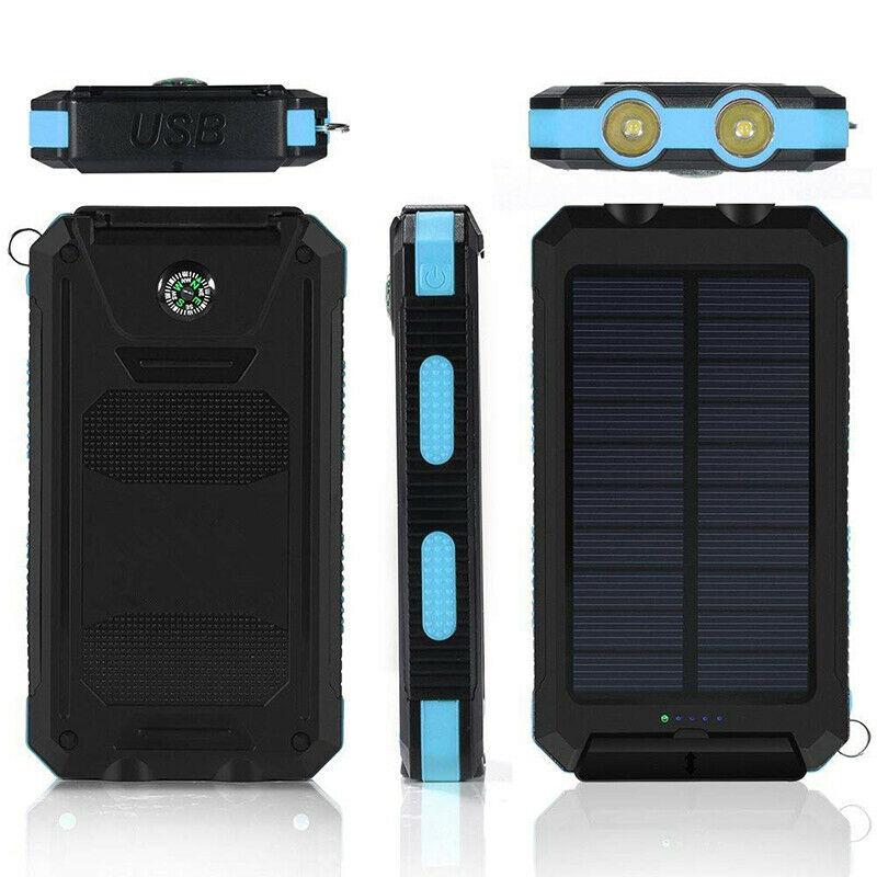 50000mAh Solarenergie Powerbank – Wasserdicht, Robust & Mit Taschenlampe