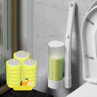 1×Toilettenbürste+18×Bürstenkopf - Zitrone