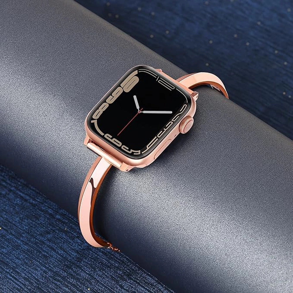 Slim Link Band – Luxuriöses Edelstahl-Armband für die Apple Watch für Damen