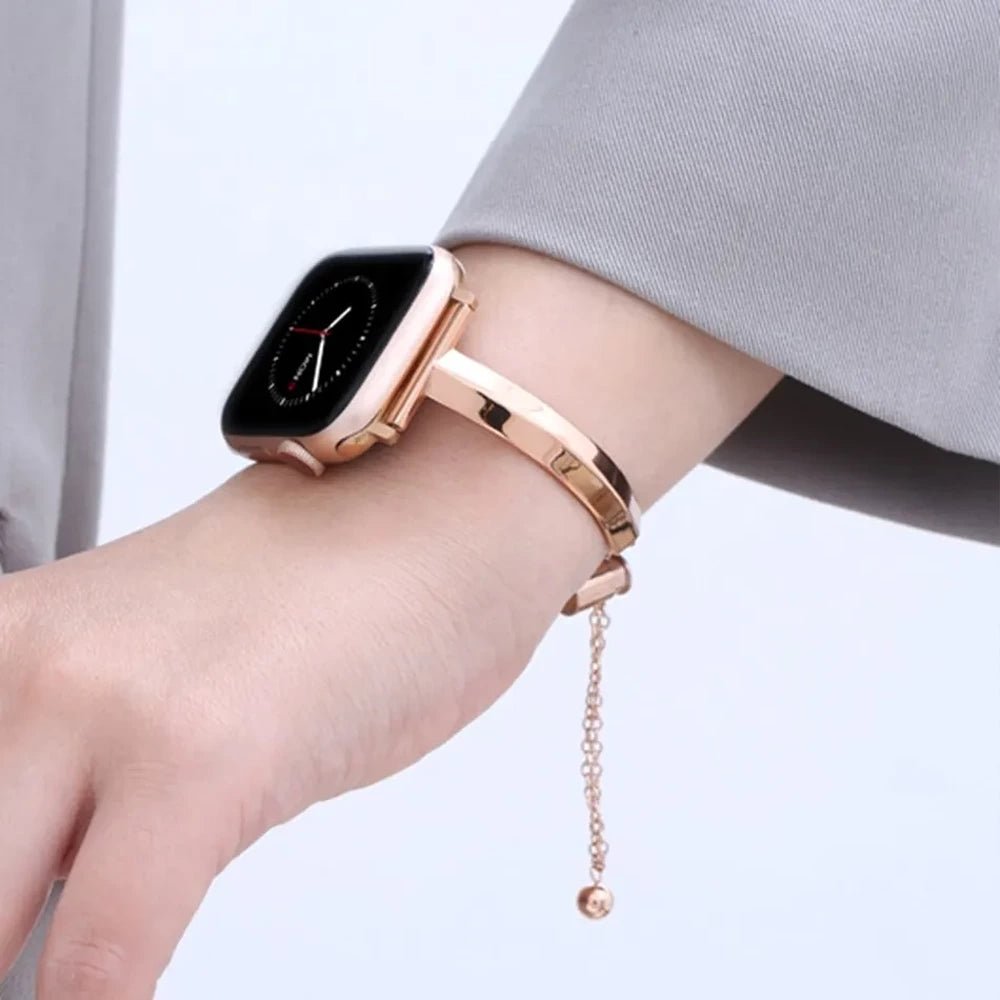 Slim Link Band – Luxuriöses Edelstahl-Armband für die Apple Watch für Damen