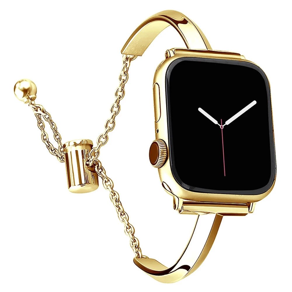 Slim Link Band – Luxuriöses Edelstahl-Armband für die Apple Watch für Damen