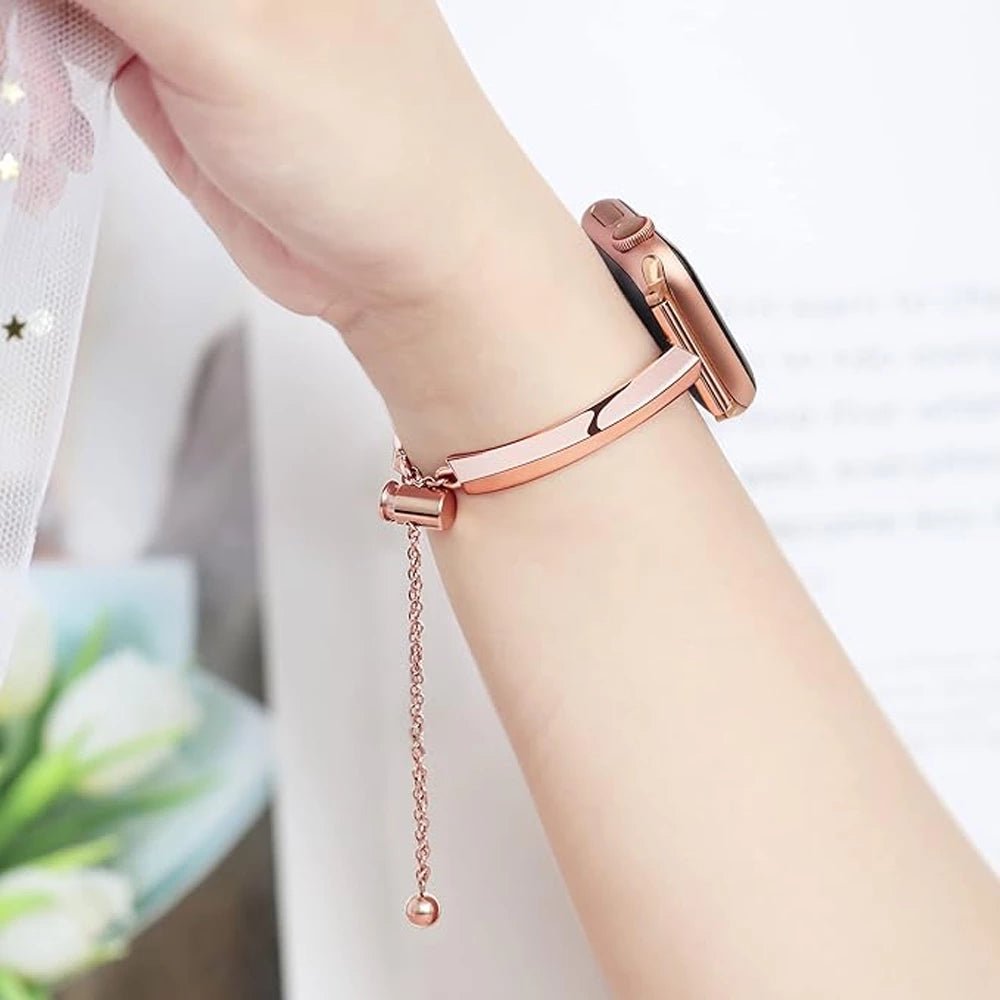 Slim Link Band – Luxuriöses Edelstahl-Armband für die Apple Watch für Damen