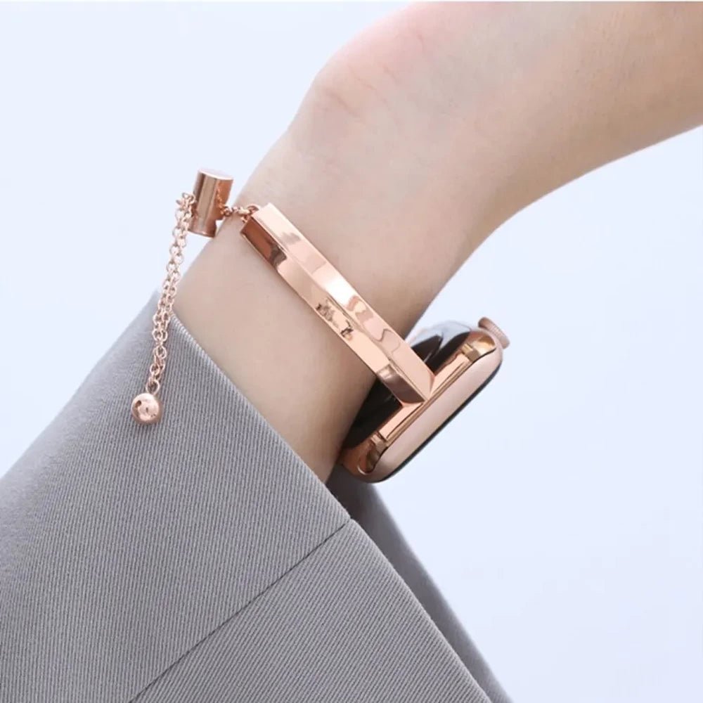 Slim Link Band – Luxuriöses Edelstahl-Armband für die Apple Watch für Damen