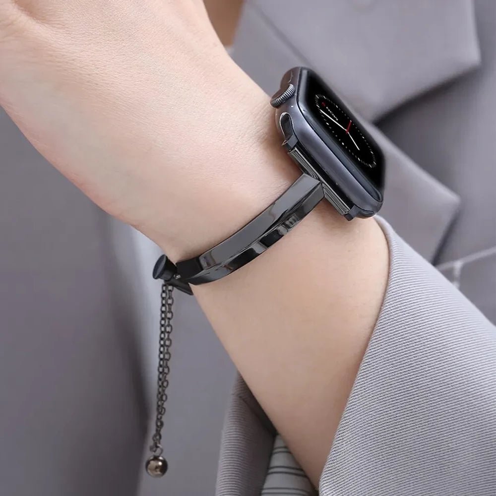 Slim Link Band – Luxuriöses Edelstahl-Armband für die Apple Watch für Damen