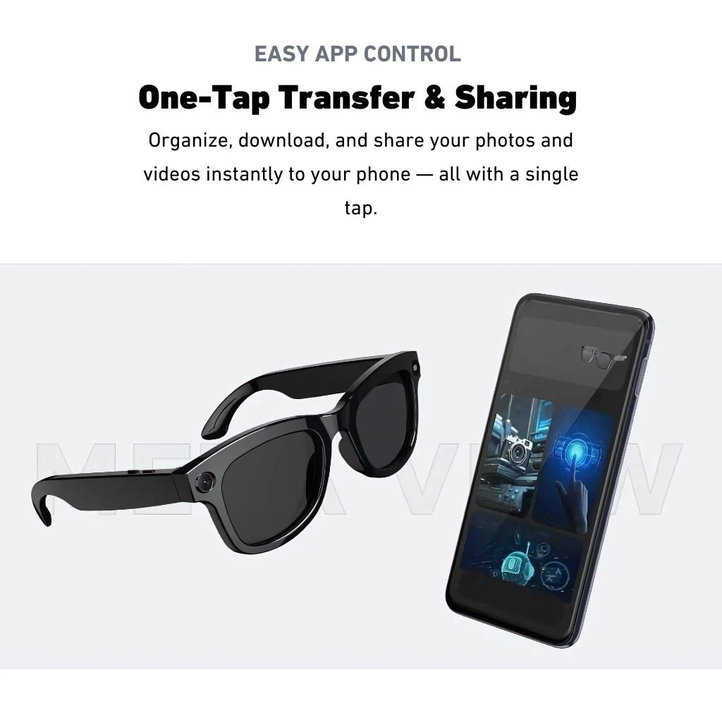 VisionX Smartglasses – Smarte Brille mit Kamera und Audio im stilvollen Design