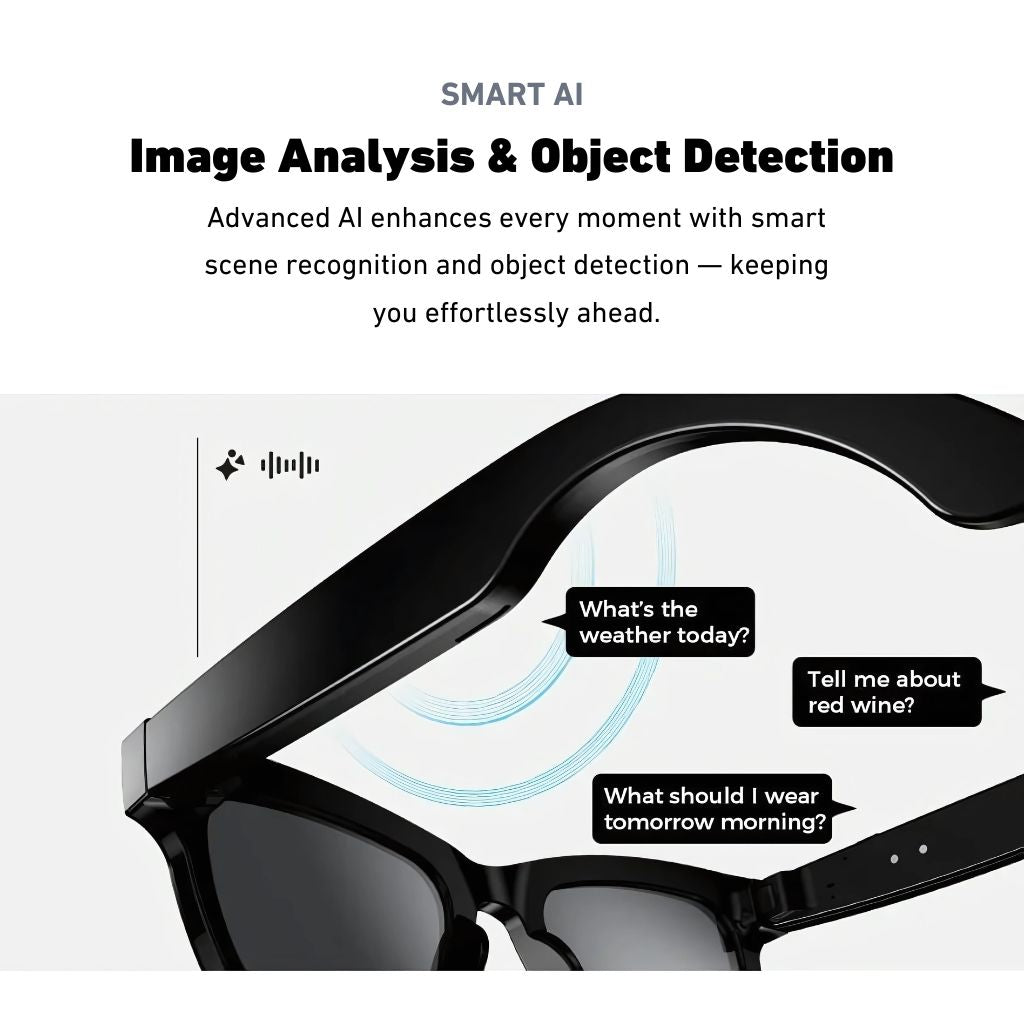 VisionX Smartglasses – Smarte Brille mit Kamera und Audio im stilvollen Design