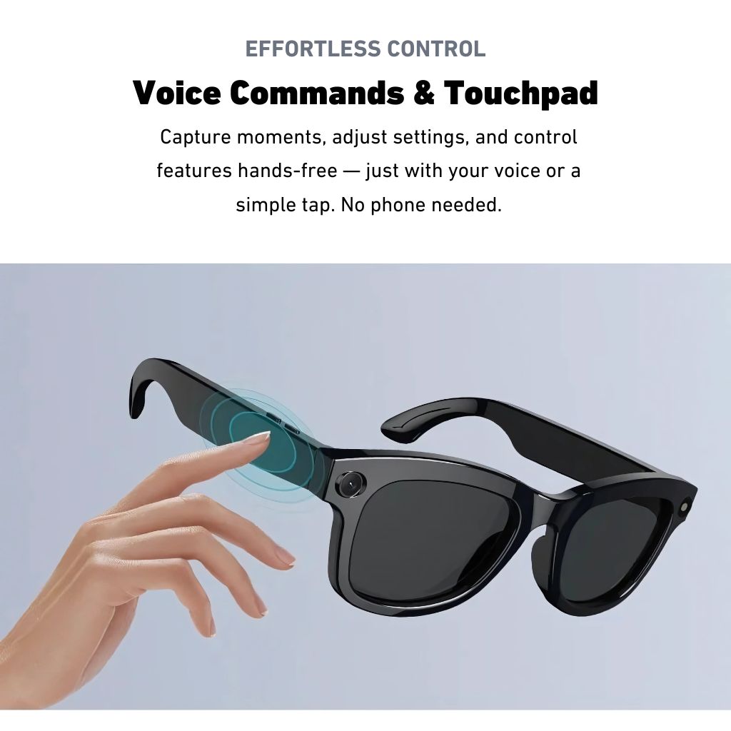 VisionX Smartglasses – Smarte Brille mit Kamera und Audio im stilvollen Design