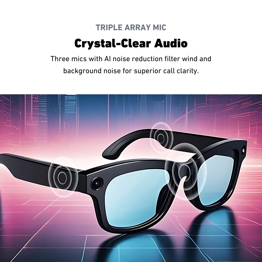 VisionX Smartglasses – Smarte Brille mit Kamera und Audio im stilvollen Design