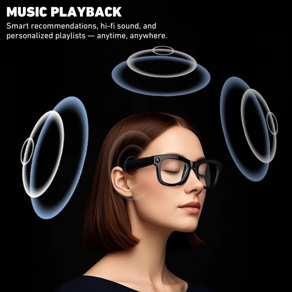 VisionX Smartglasses – Smarte Brille mit Kamera und Audio im stilvollen Design