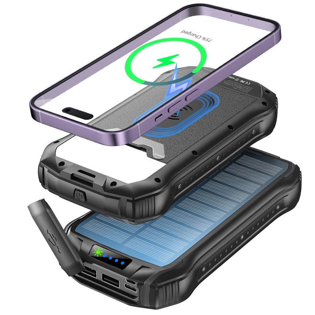 Solarenergie Powerbank – Tragbares Ladegerät mit hoher Kapazität