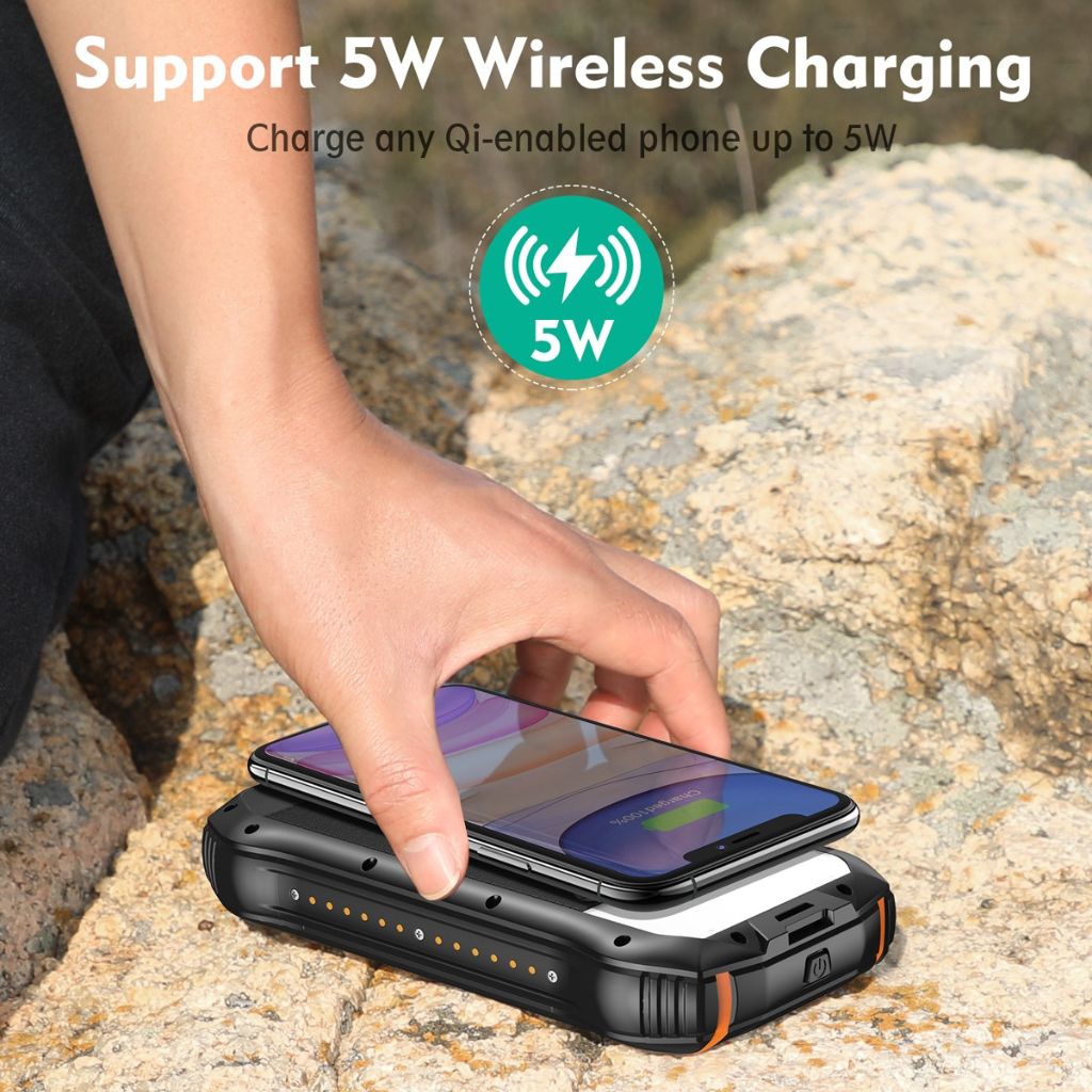 Solarenergie Powerbank – Tragbares Ladegerät mit hoher Kapazität
