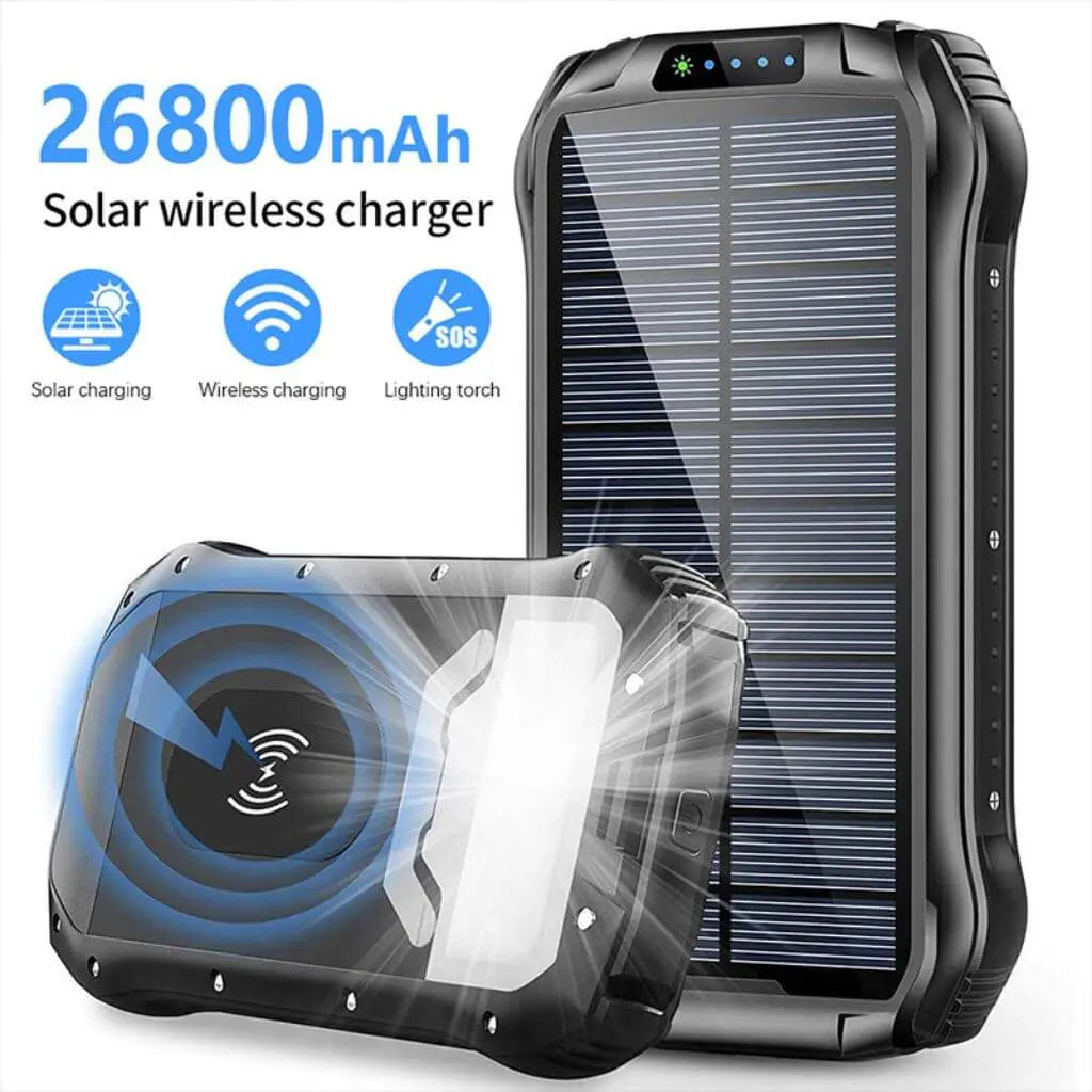 Solarenergie Powerbank – Tragbares Ladegerät mit hoher Kapazität