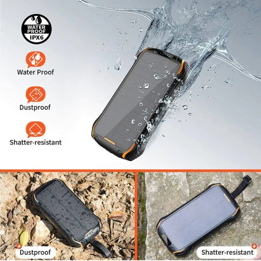 Solarenergie Powerbank – Tragbares Ladegerät mit hoher Kapazität