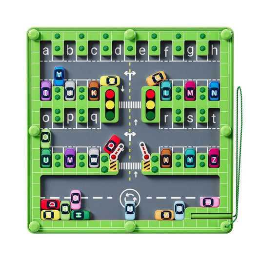 Peuter Parkhaus Labyrinth – Leer und spielen mit Buchstaben