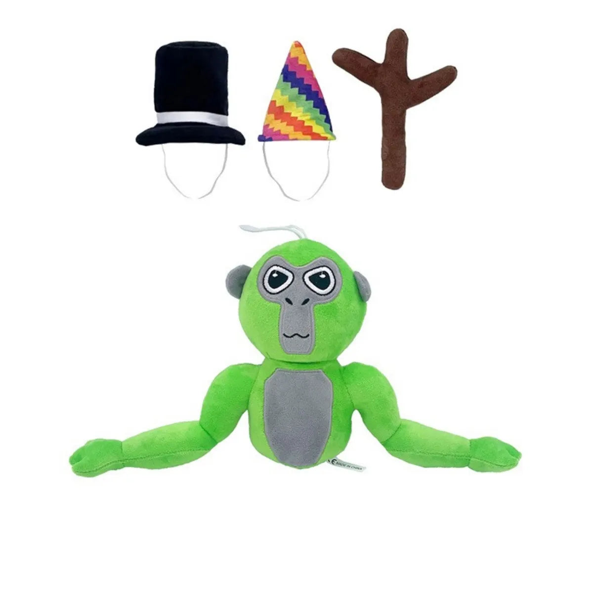 Festliche Gorilla-Plüschfigur – Weicher Spielkamerad mit Hüten
