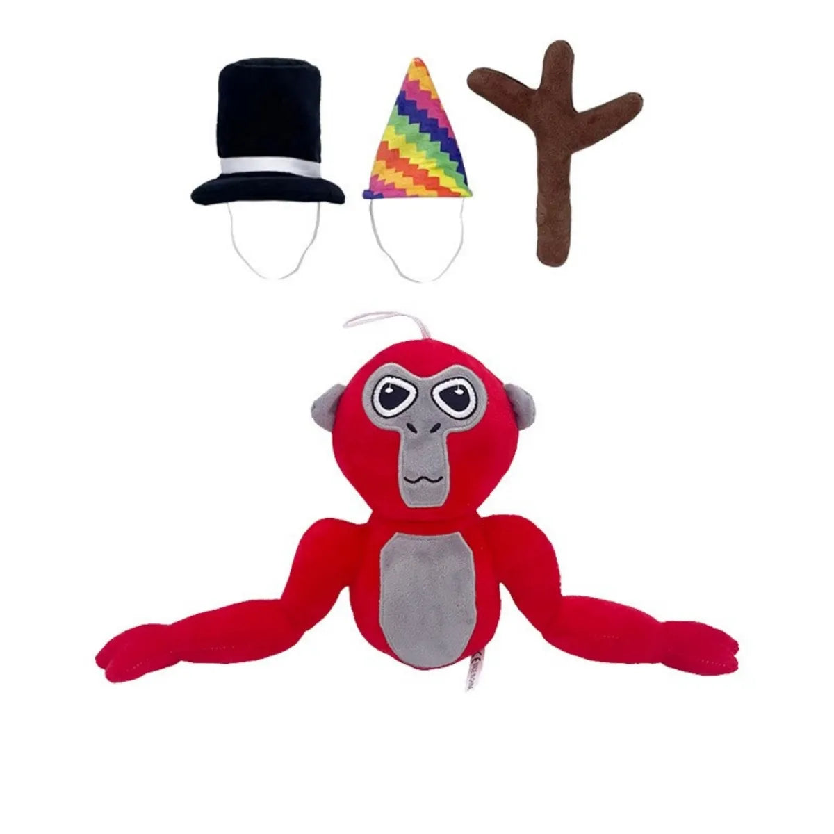 Festliche Gorilla-Plüschfigur – Weicher Spielkamerad mit Hüten