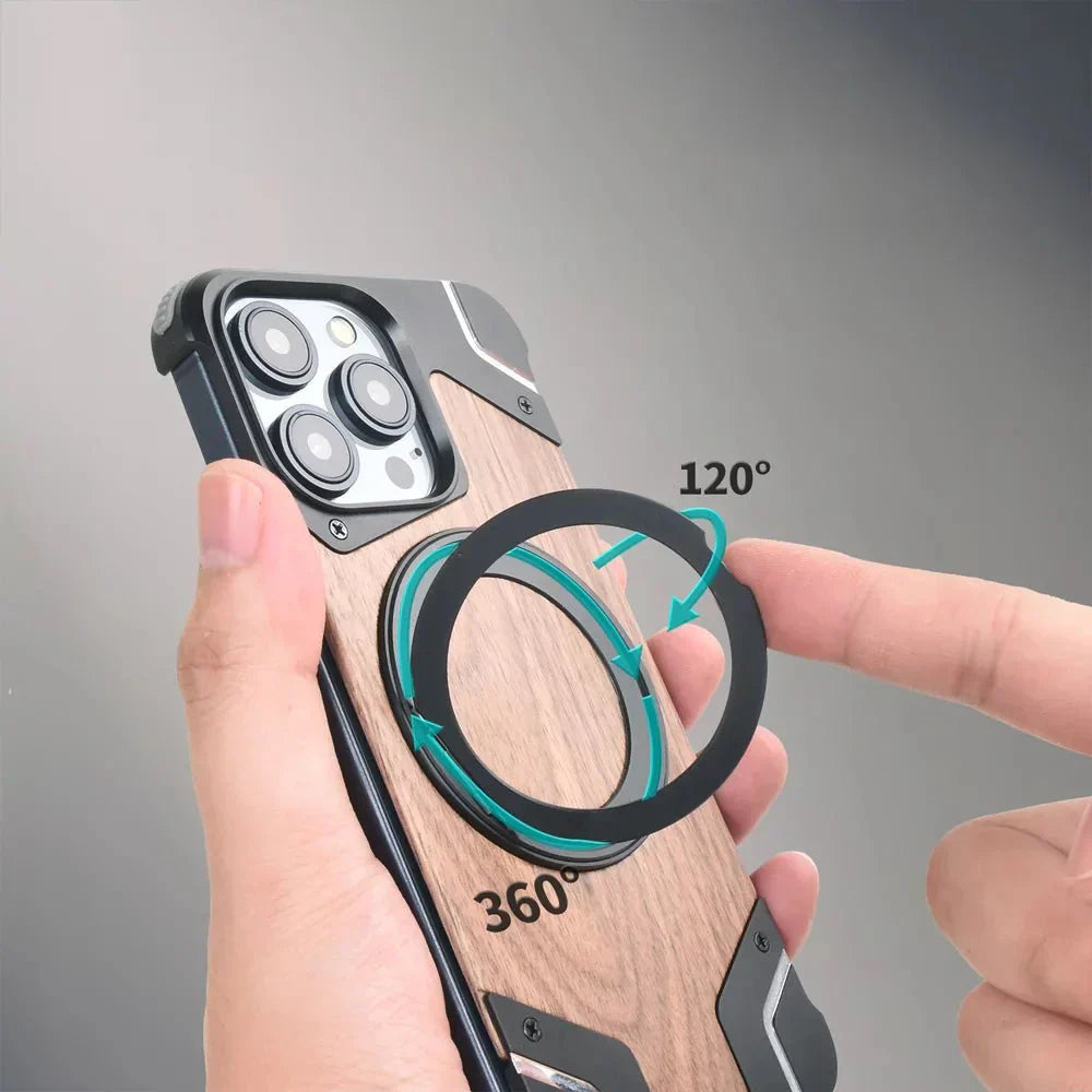 Hölzernes MagSafe-Handycase – Schutz- und Funktionsdesign