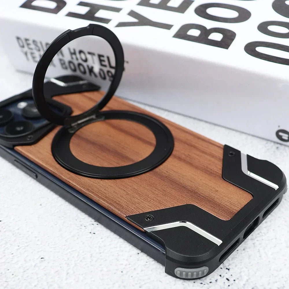Hölzernes MagSafe-Handycase – Schutz- und Funktionsdesign