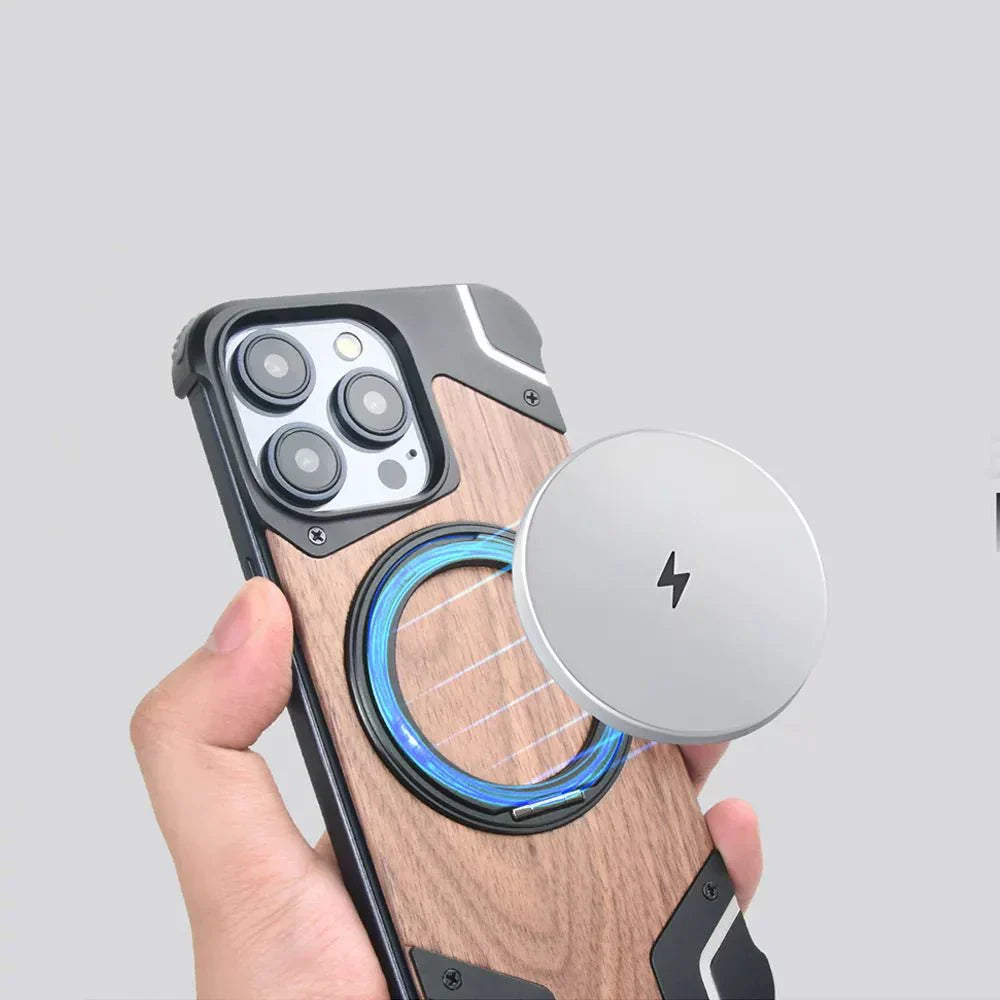 Hölzernes MagSafe-Handycase – Schutz- und Funktionsdesign