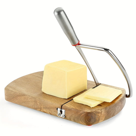 Artisan Acacia Käsemesser – Klinge aus Edelstahl auf elegantem Holzsockel