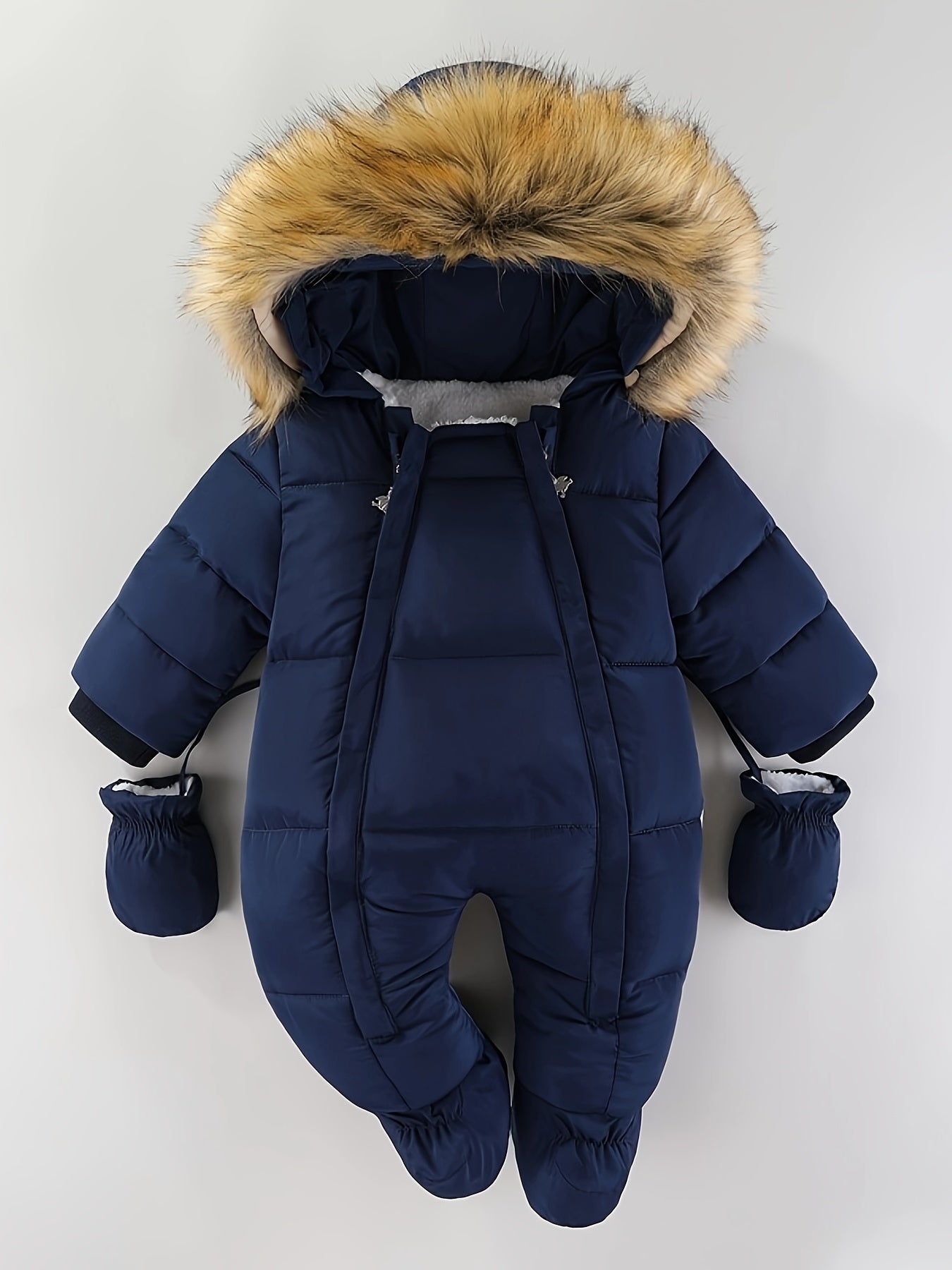 Frosty Baby Strampler – Luxus Winteroverall mit Kapuze für die kälteren Monate