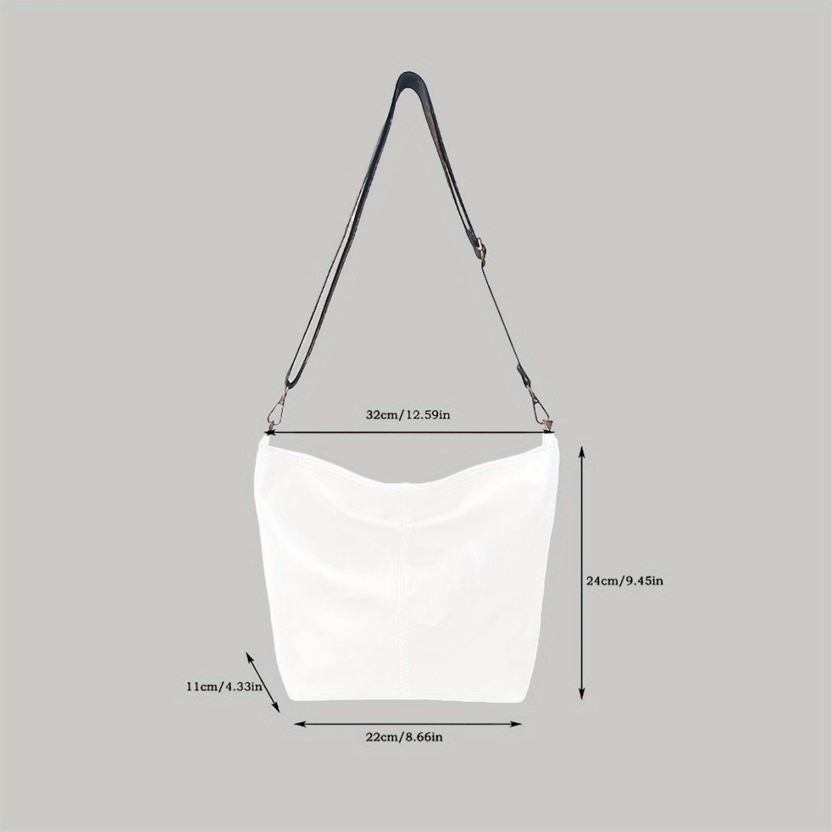 Breite Geometrische Tasche – Große Kapazität Crossbody mit Retro-Vibe