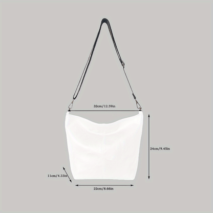 Breite Geometrische Tasche – Große Kapazität Crossbody mit Retro-Vibe
