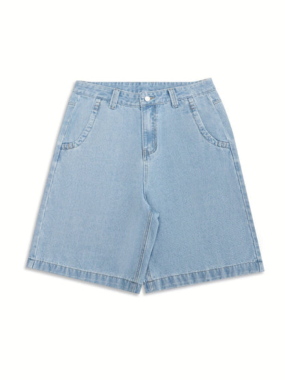 Lässige Bermuda-Denim-Shorts – Lockere Passform mit Stilvollen Blumenstickereien