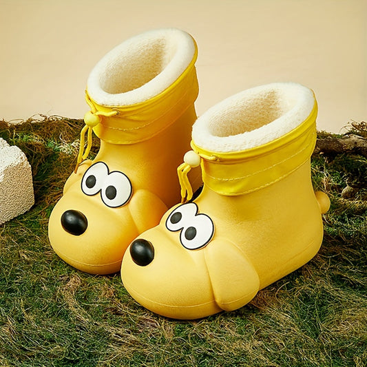 Plüsch Welpen Gummistiefel für Kinder – Warm und verspielt für regnerische Tage