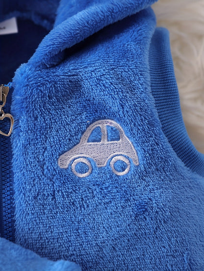 Zoomer Baby Set – Niedliche Auto-Stickerei für die kühleren Tage