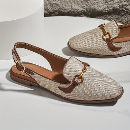 Damen Sandalen mit Metallverschluss – Stilvoll und Komfortabel mit Quadratzehen