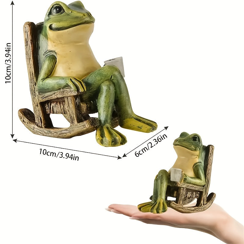Entspannter Kikker Solar Figur – Stimmungsvolles und Wetterfest