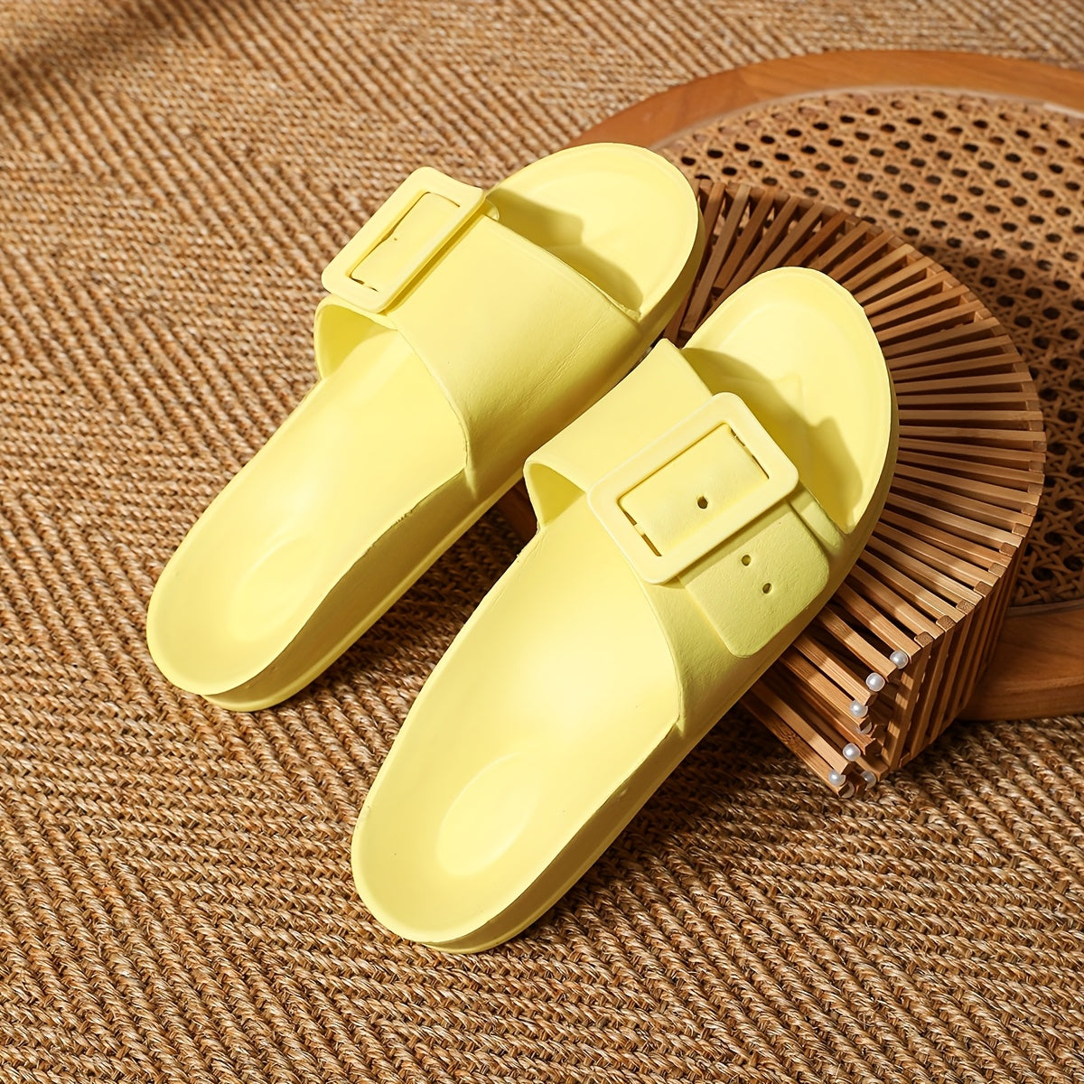 Damen-Slipper mit Verstellbarem Schnallenverschluss – Leicht und Dämpfend