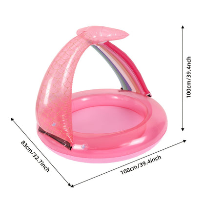 Aufblasbarer Dinosaurierpool für Babys – Mit Sonnenschutz und verspieltem Design